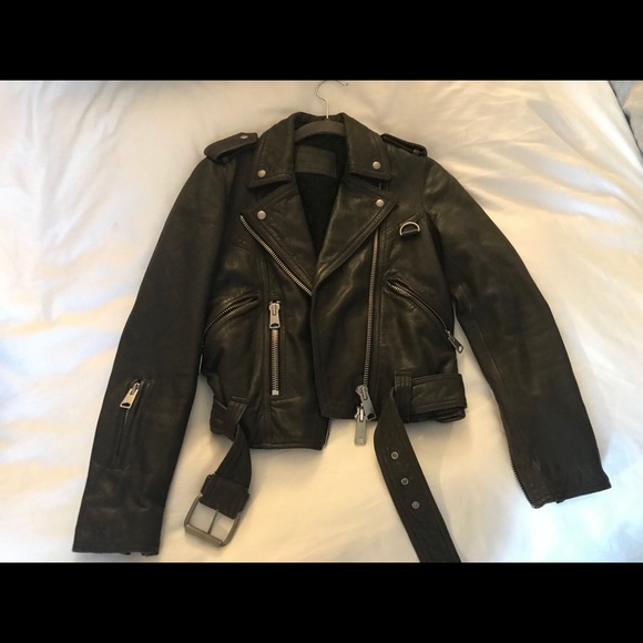 All Saints Warm and thick moto leather jac… - Picture 2 of 4